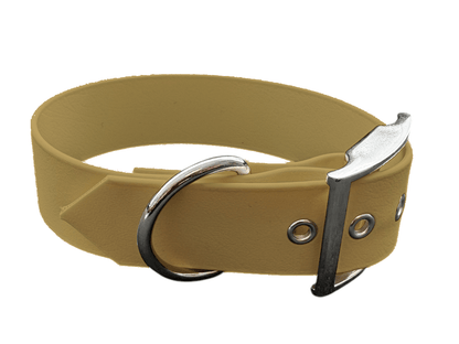 L'atelier du Fourmilier Collier pour chien personnalisable XXS / Doré Collier chien 38 mm en Biothane – Personnalisable – Coloris au choix