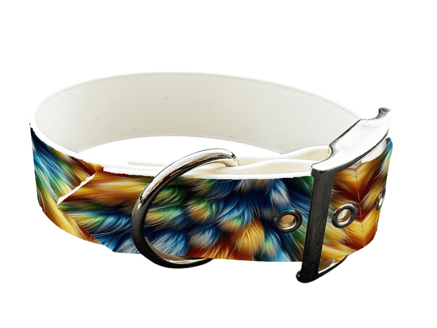 L'atelier du Fourmilier Colliers 1 Collier large pour chien en BioThane® imprimé – Collection fourrures et pelages – 38mm