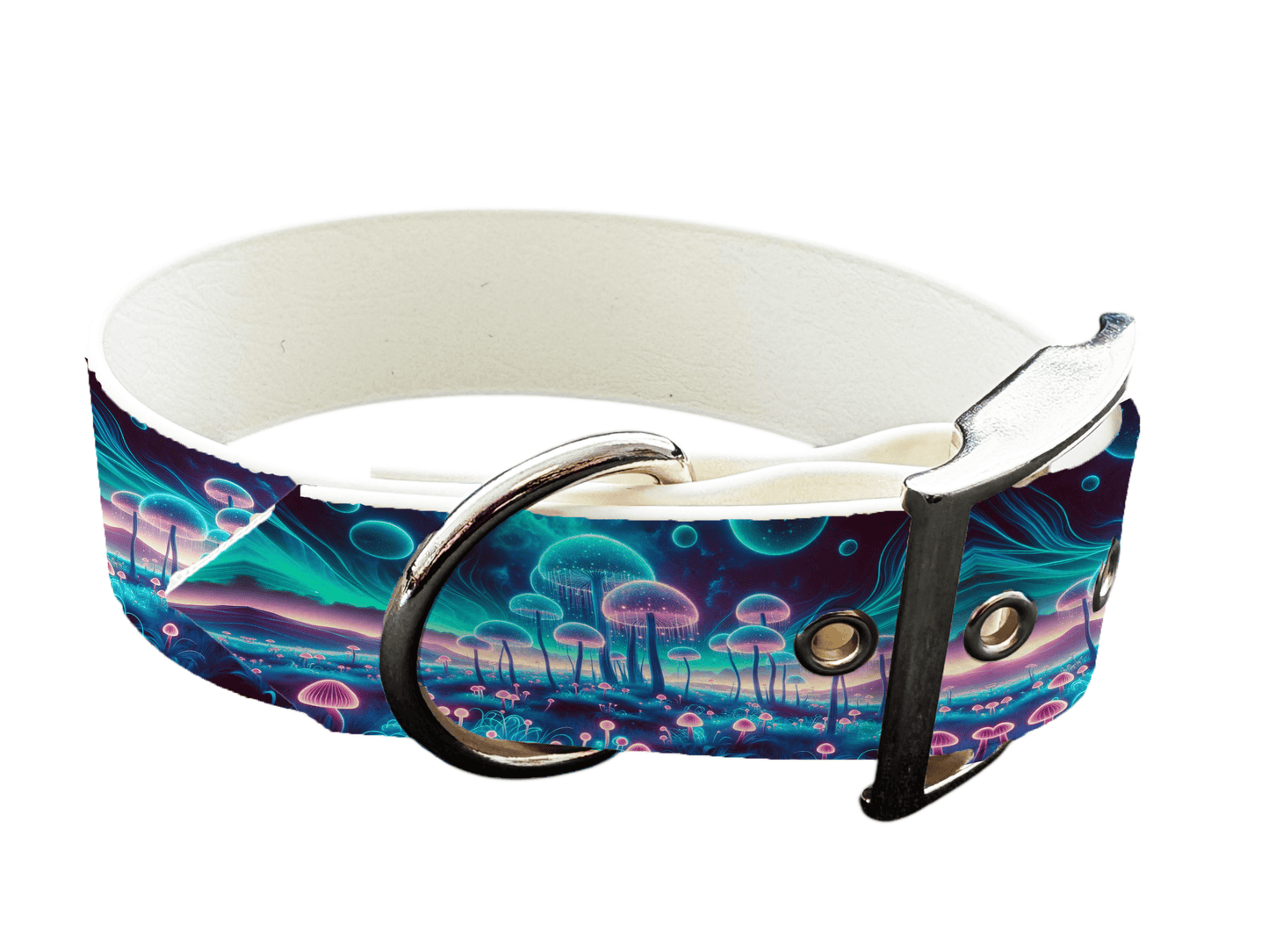 L'atelier du Fourmilier Colliers 101 Collier large pour chien en BioThane® imprimé – Collection paysage– 38mm