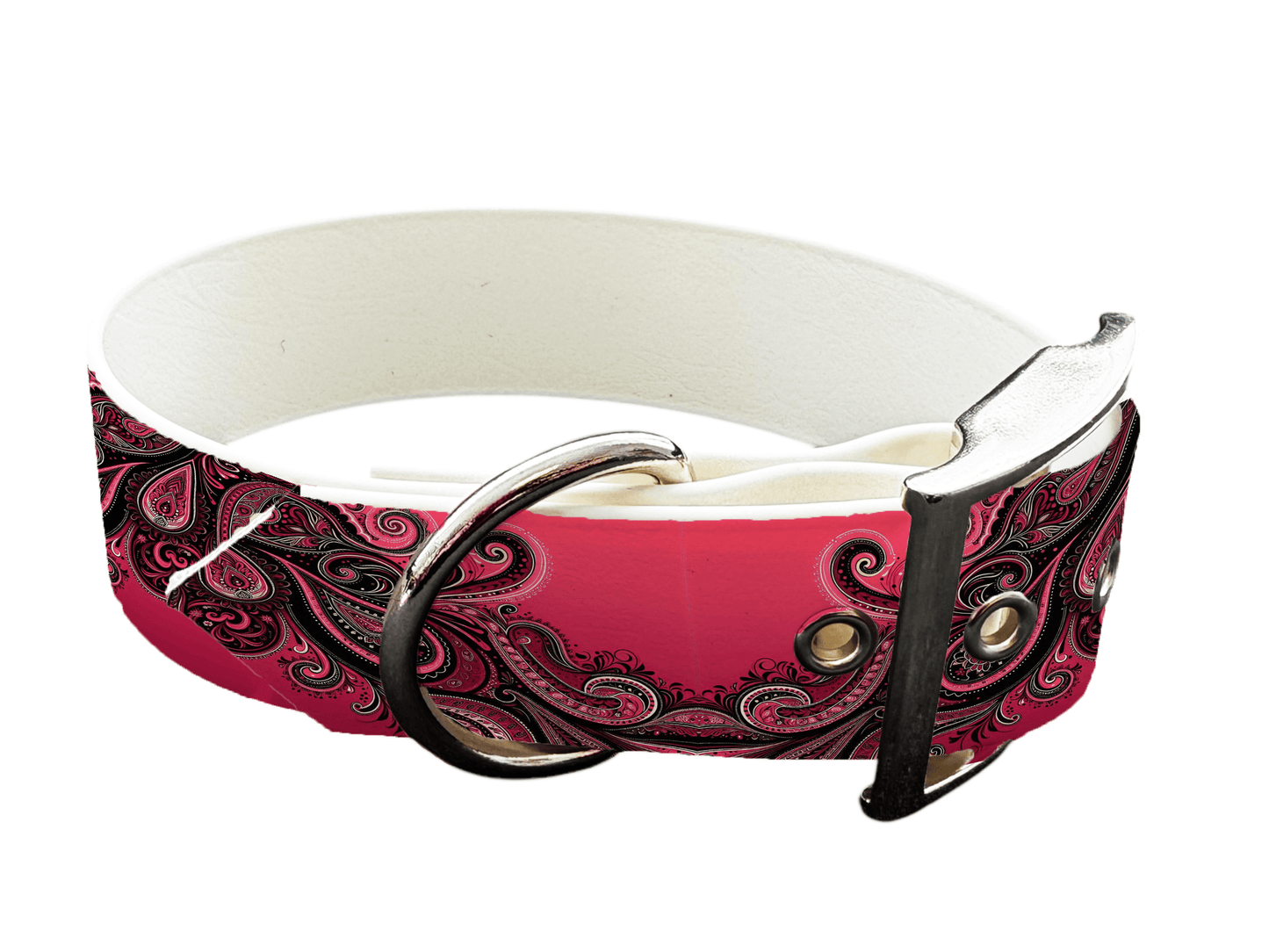 L'atelier du Fourmilier Colliers 123 Collier large pour chien en BioThane® imprimé – Collection abstrait – 38mm