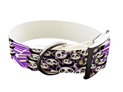 L'atelier du Fourmilier Colliers 130 Collier large pour chien en BioThane® imprimé – Collection animaux pop/kawaii – 38mm