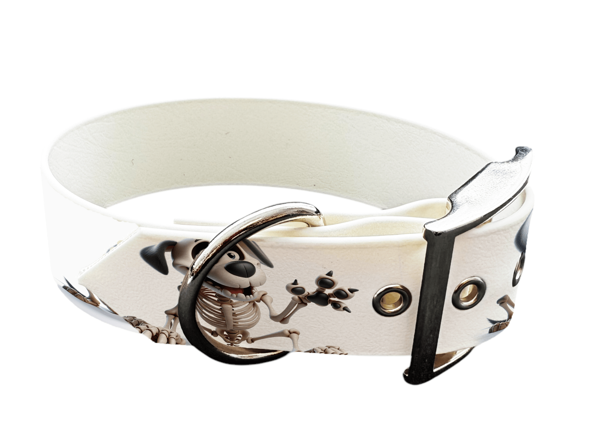 L'atelier du Fourmilier colliers 138 Collier large pour chien en BioThane® imprimé – Collection Halloween– 38mm