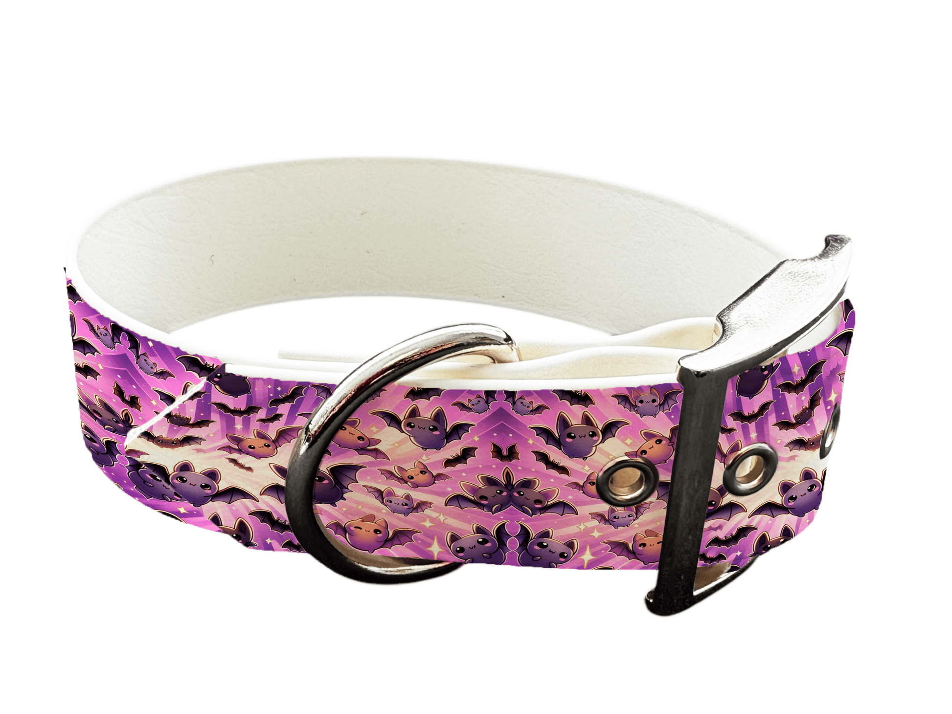 L'atelier du Fourmilier colliers 141 Collier large pour chien en BioThane® imprimé – Collection Halloween– 38mm