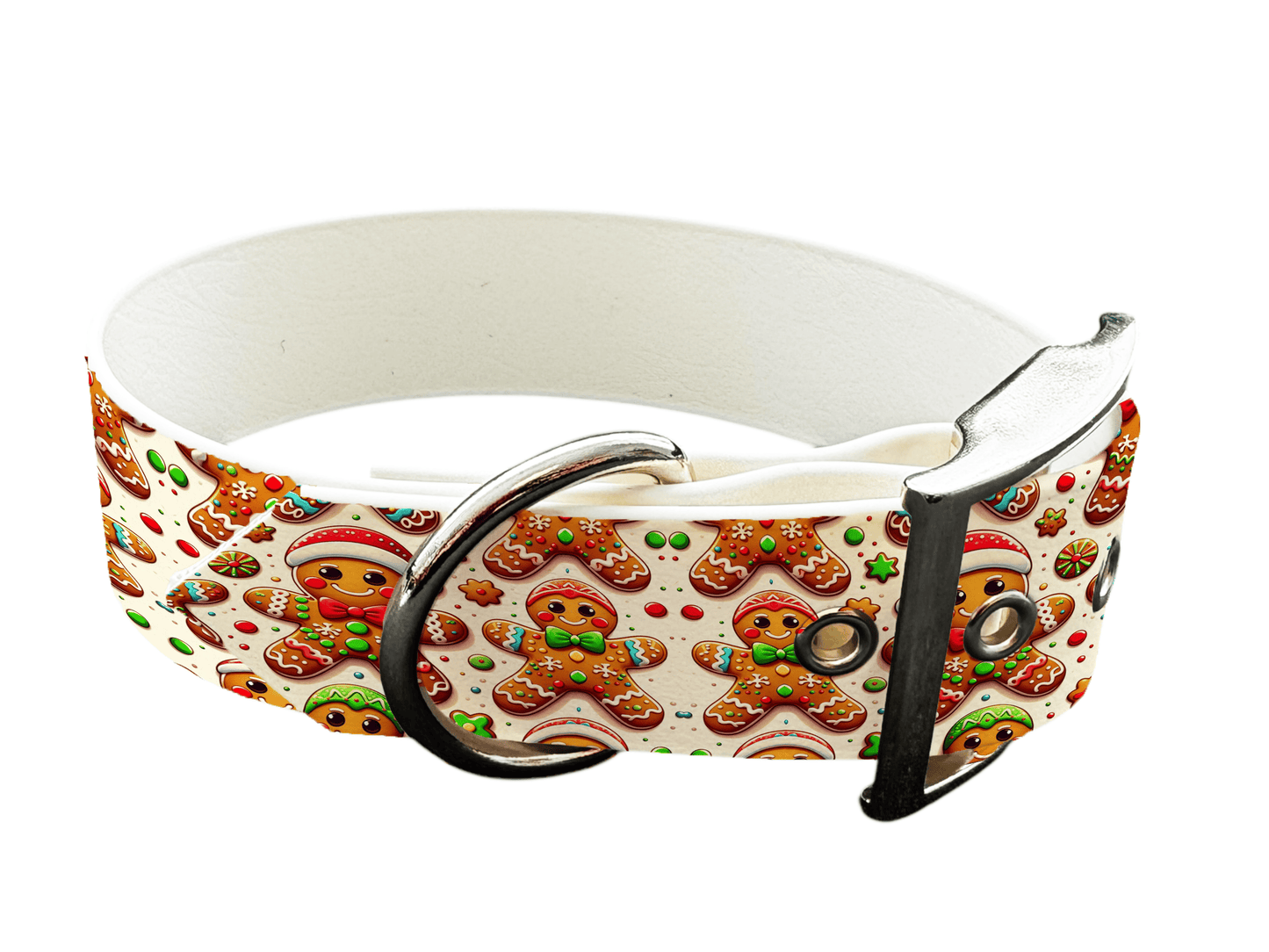 L'atelier du Fourmilier colliers 145 Collier pour chien en BioThane® imprimé – Collection Noël– 25mm