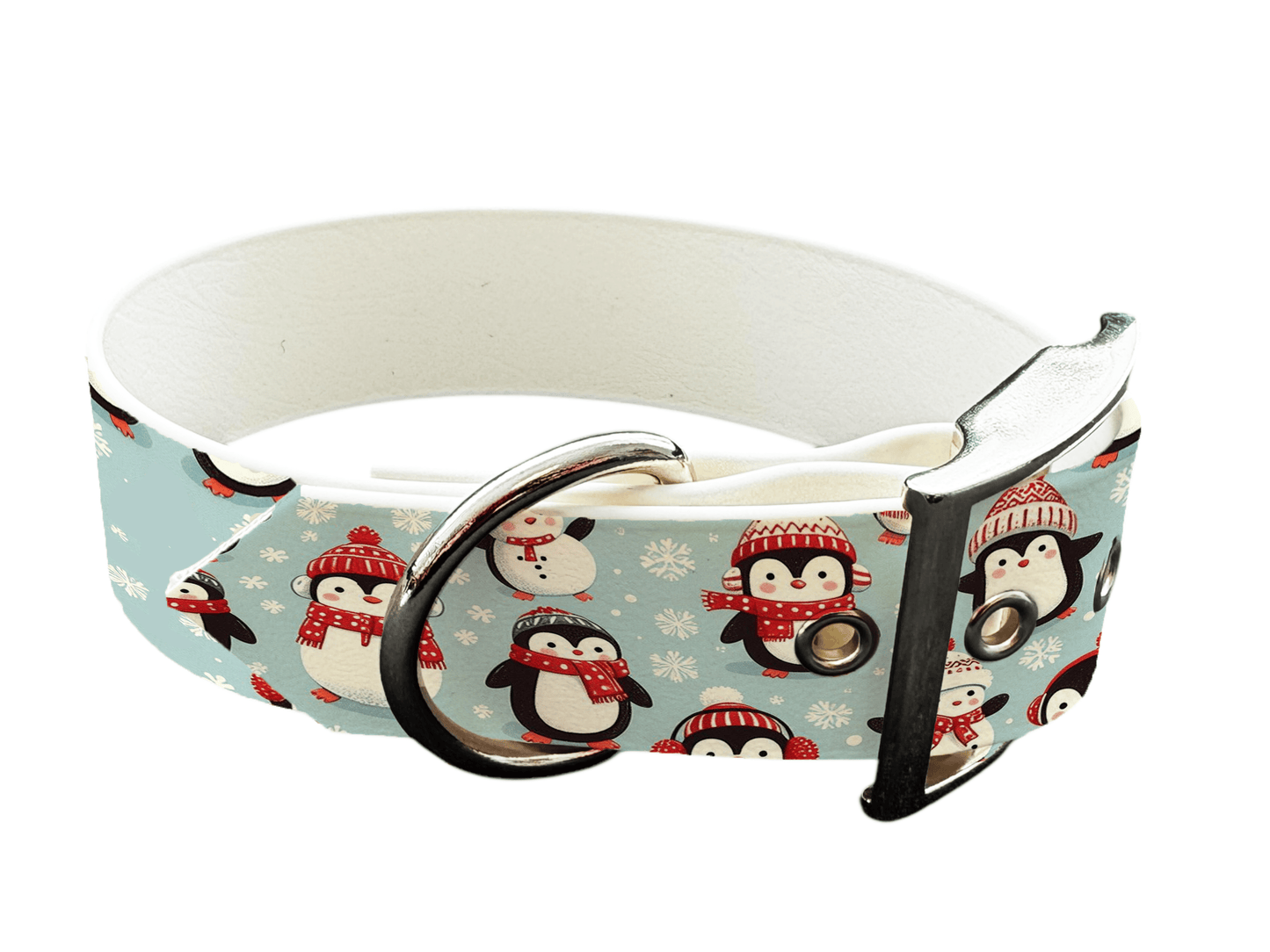L'atelier du Fourmilier colliers 147 Collier pour chien en BioThane® imprimé – Collection Noël– 25mm
