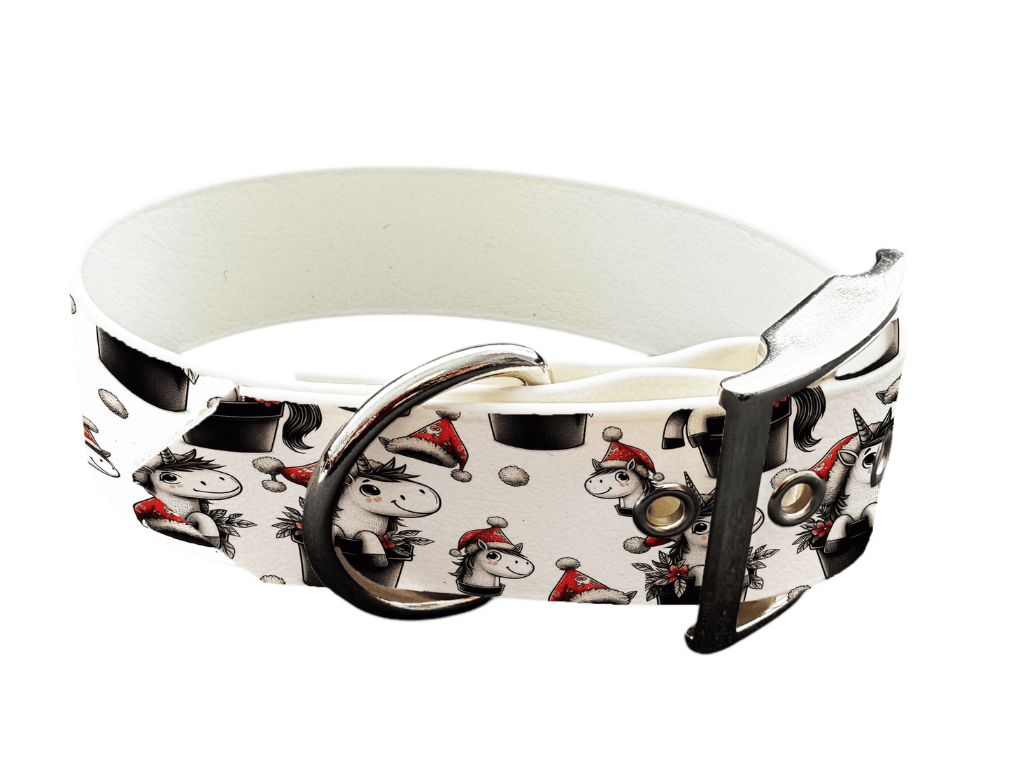 L'atelier du Fourmilier colliers 149 Collier pour chien en BioThane® imprimé – Collection Noël– 25mm