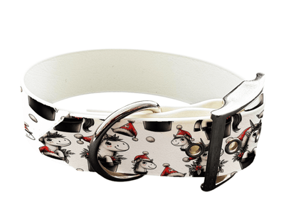 L'atelier du Fourmilier colliers 149 Collier pour chien en BioThane® imprimé – Collection Noël– 25mm