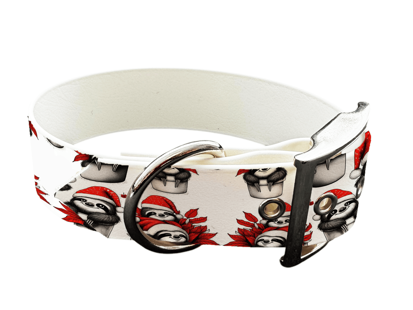 L'atelier du Fourmilier colliers 151 Collier pour chien en BioThane® imprimé – Collection Noël– 25mm