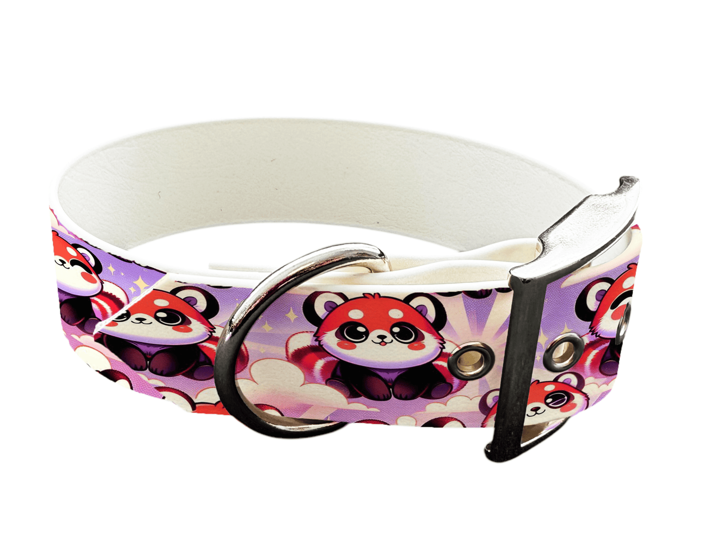 L'atelier du Fourmilier Colliers 158 Collier large pour chien en BioThane® imprimé – Collection animaux pop/kawaii – 38mm