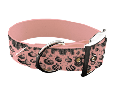 L'atelier du Fourmilier colliers 163ROG Collier pour chien en BioThane® imprimé – Collection Noël– 25mm
