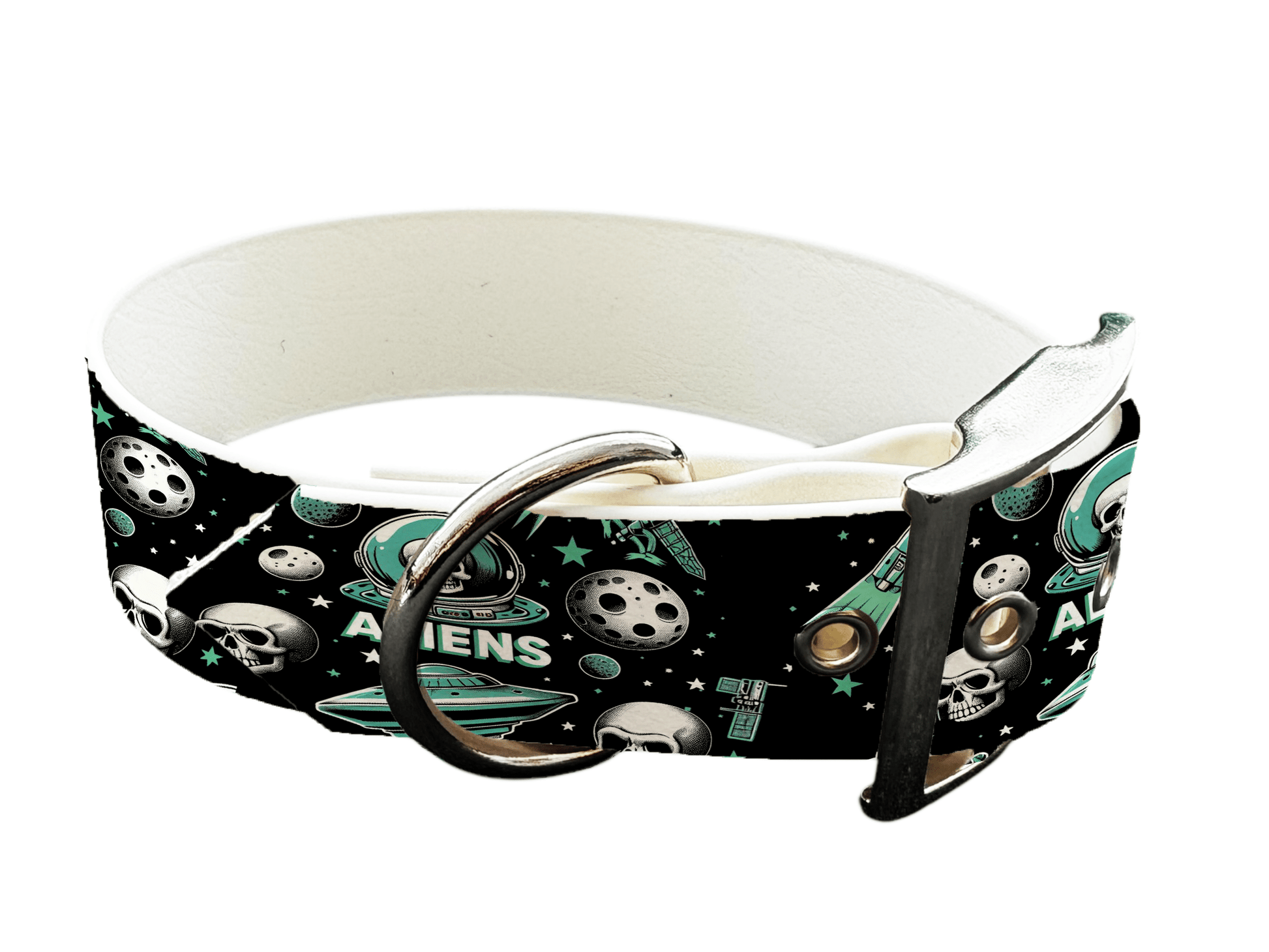 L'atelier du Fourmilier Colliers 167 Collier large pour chien en BioThane® imprimé – Collection pop art– 38