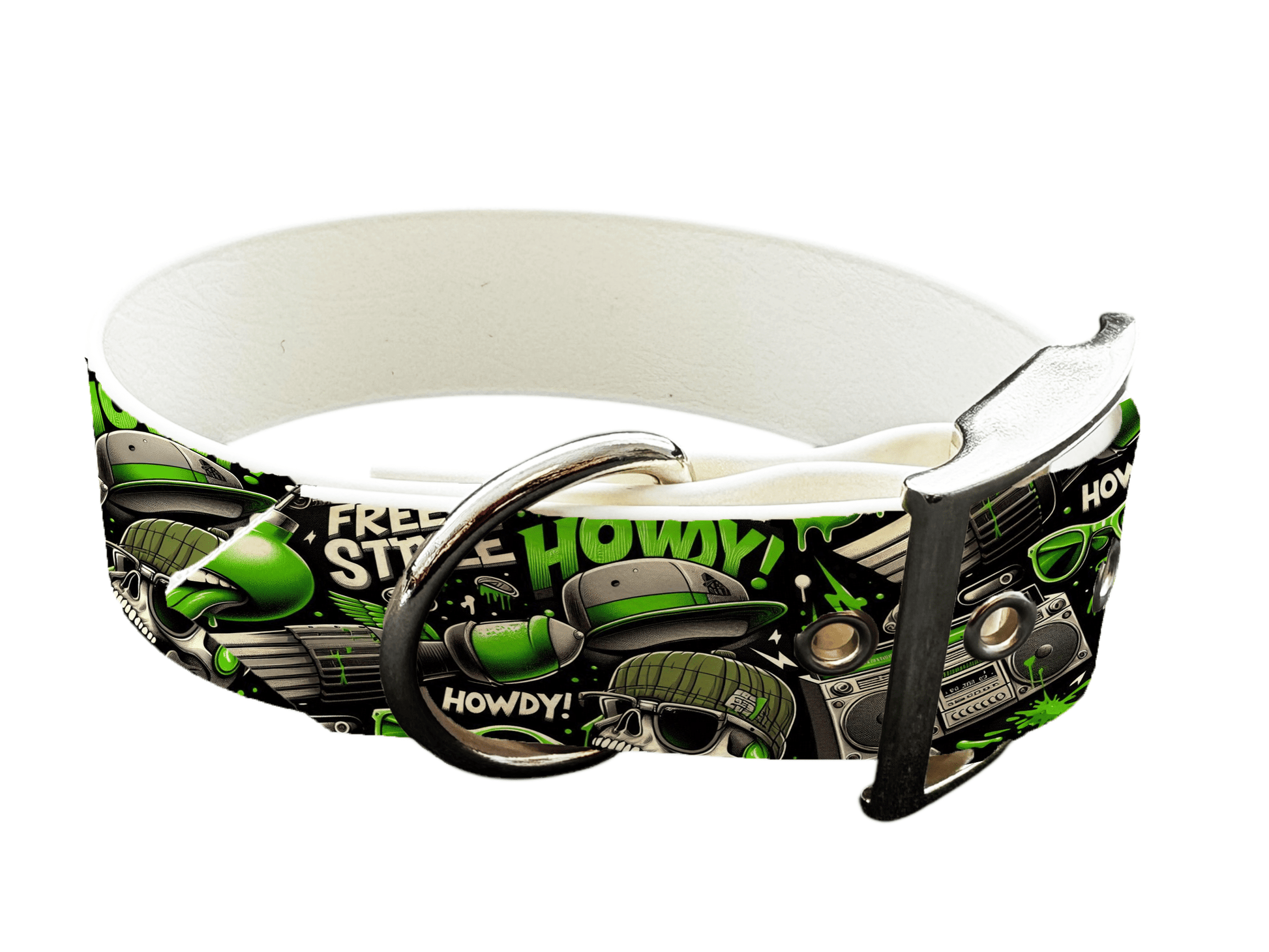 L'atelier du Fourmilier Colliers 169 Collier large pour chien en BioThane® imprimé – Collection pop art– 38