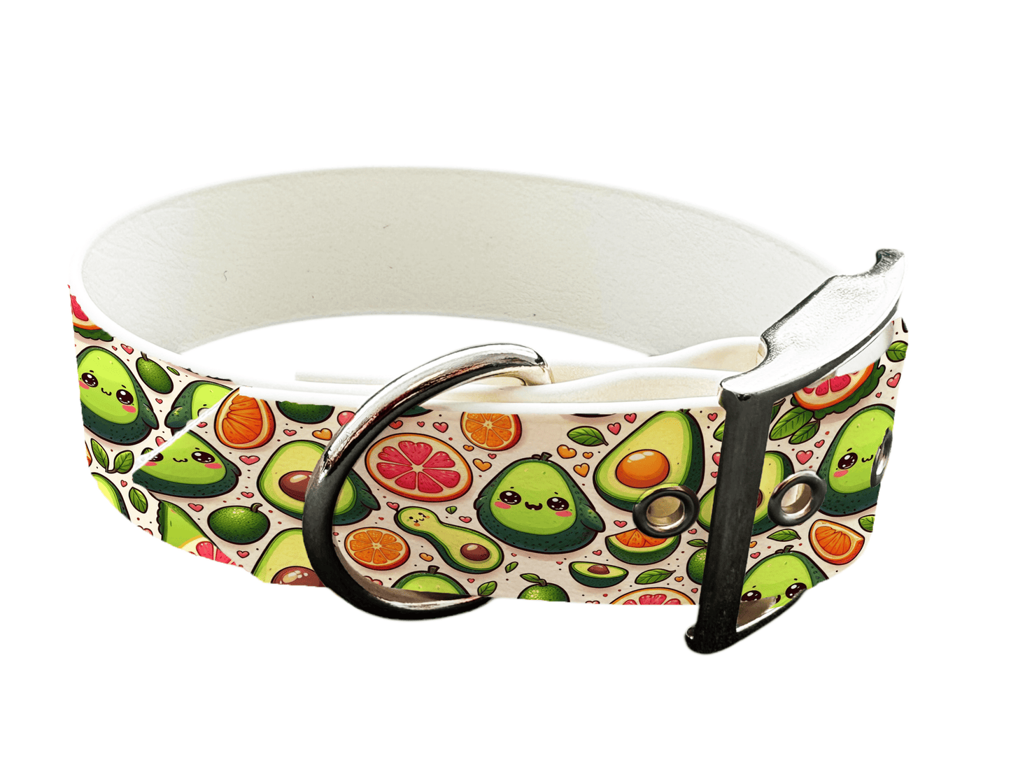 L'atelier du Fourmilier Colliers 17 Collier large pour chien en BioThane® imprimé – Collection gourmandise – 38mm