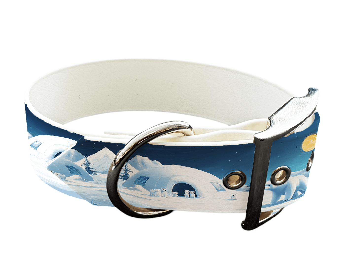 L'atelier du Fourmilier Colliers 176 Collier large pour chien en BioThane® imprimé – Collection animaux sauvages– 38mm