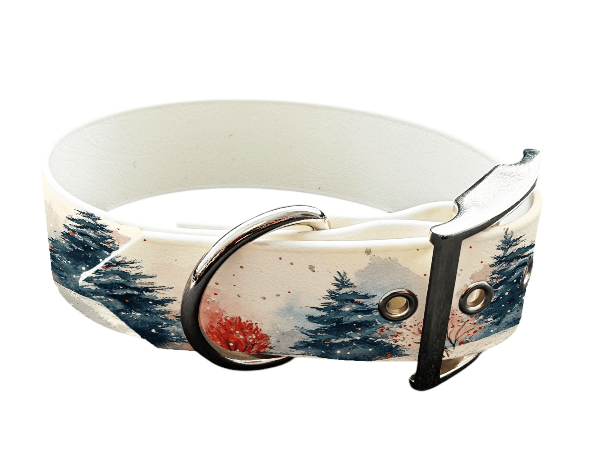 L'atelier du Fourmilier Colliers 189 Collier large pour chien en BioThane® imprimé – Collection paysage– 38mm