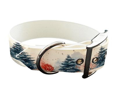 L'atelier du Fourmilier Colliers 189 Collier large pour chien en BioThane® imprimé – Collection paysage– 38mm