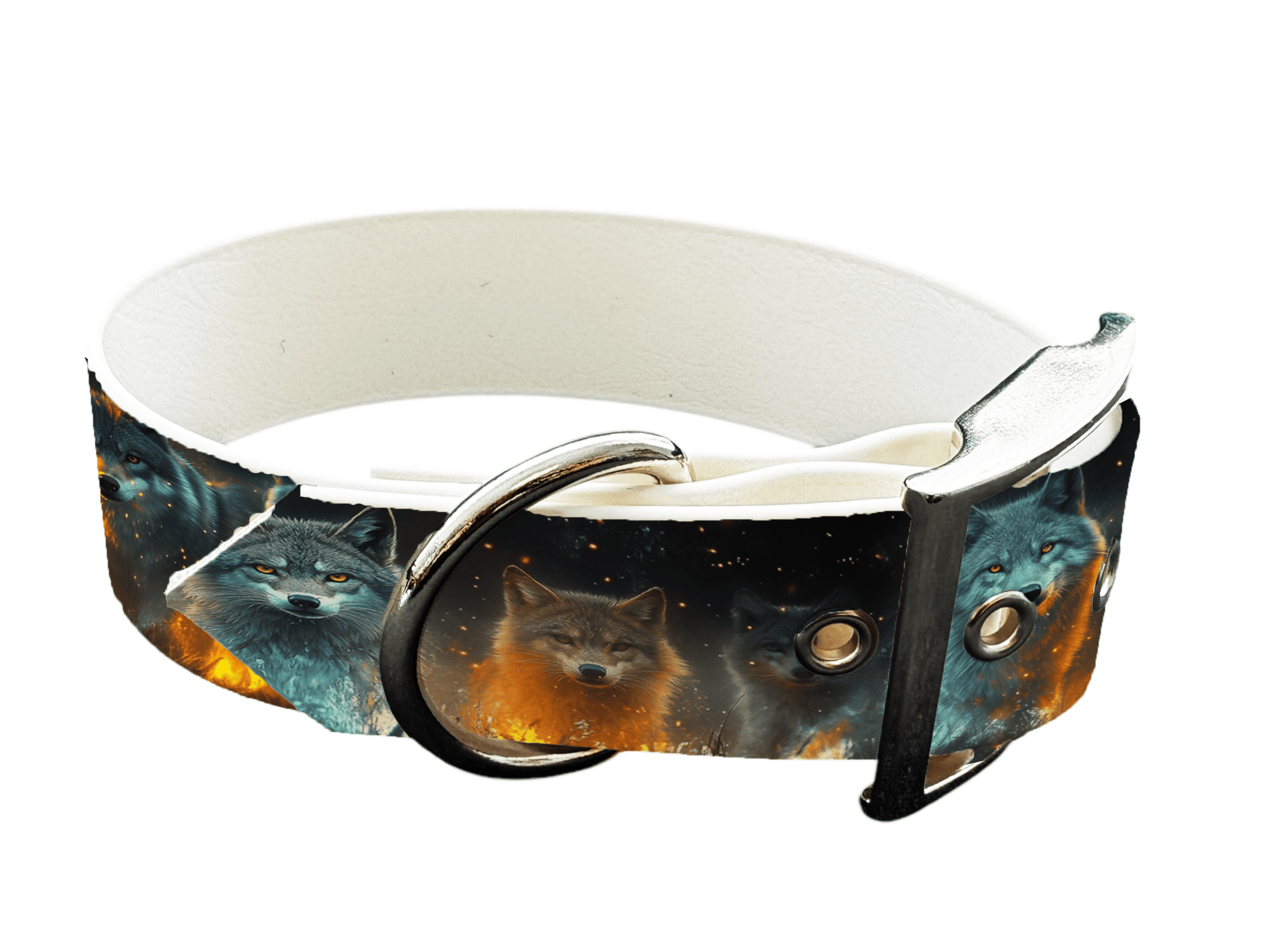 L'atelier du Fourmilier Colliers 193 Collier large pour chien en BioThane® imprimé – Collection chiens– 38mm