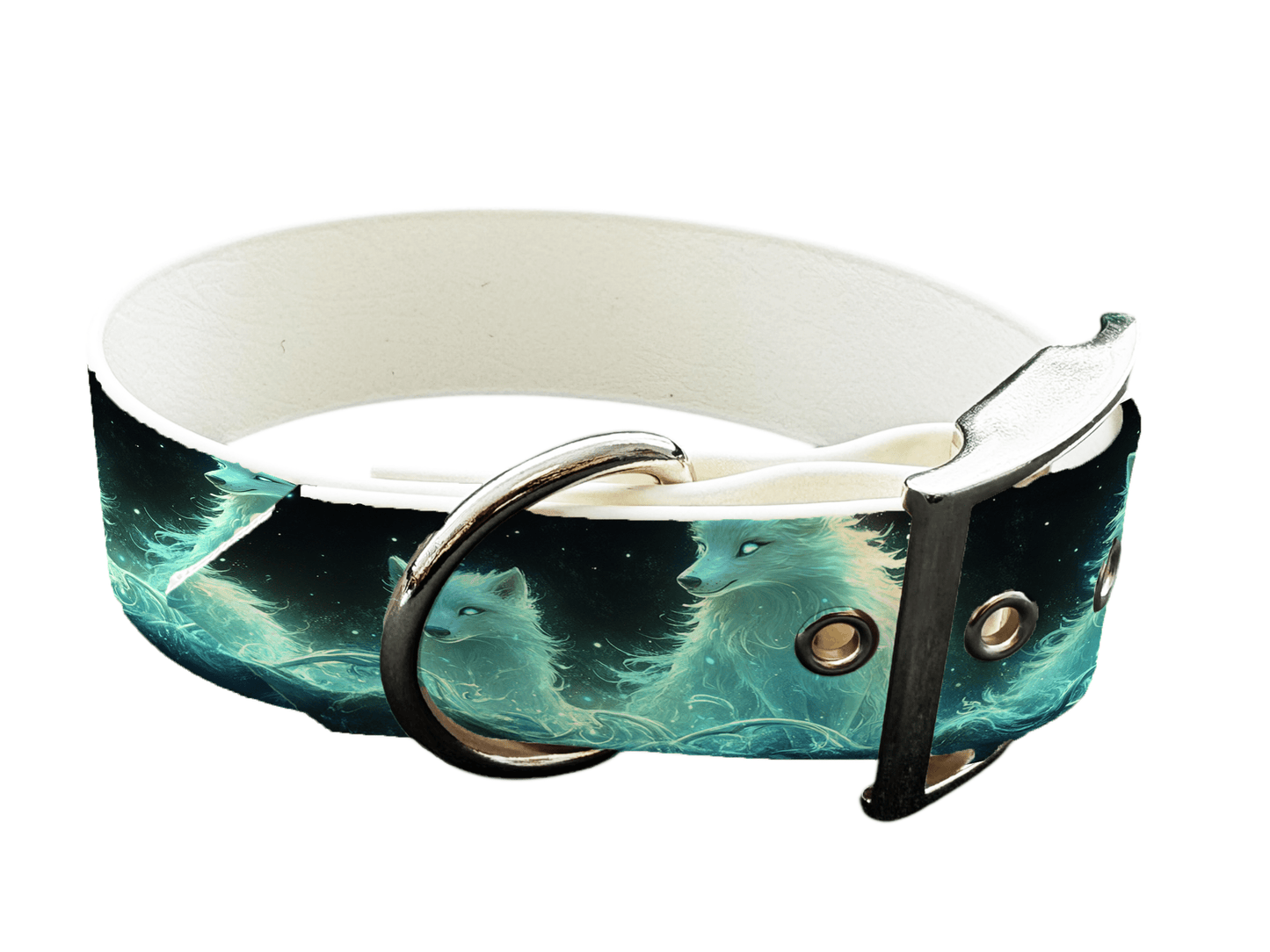 L'atelier du Fourmilier Colliers 195 Collier large pour chien en BioThane® imprimé – Collection animaux sauvages– 38mm