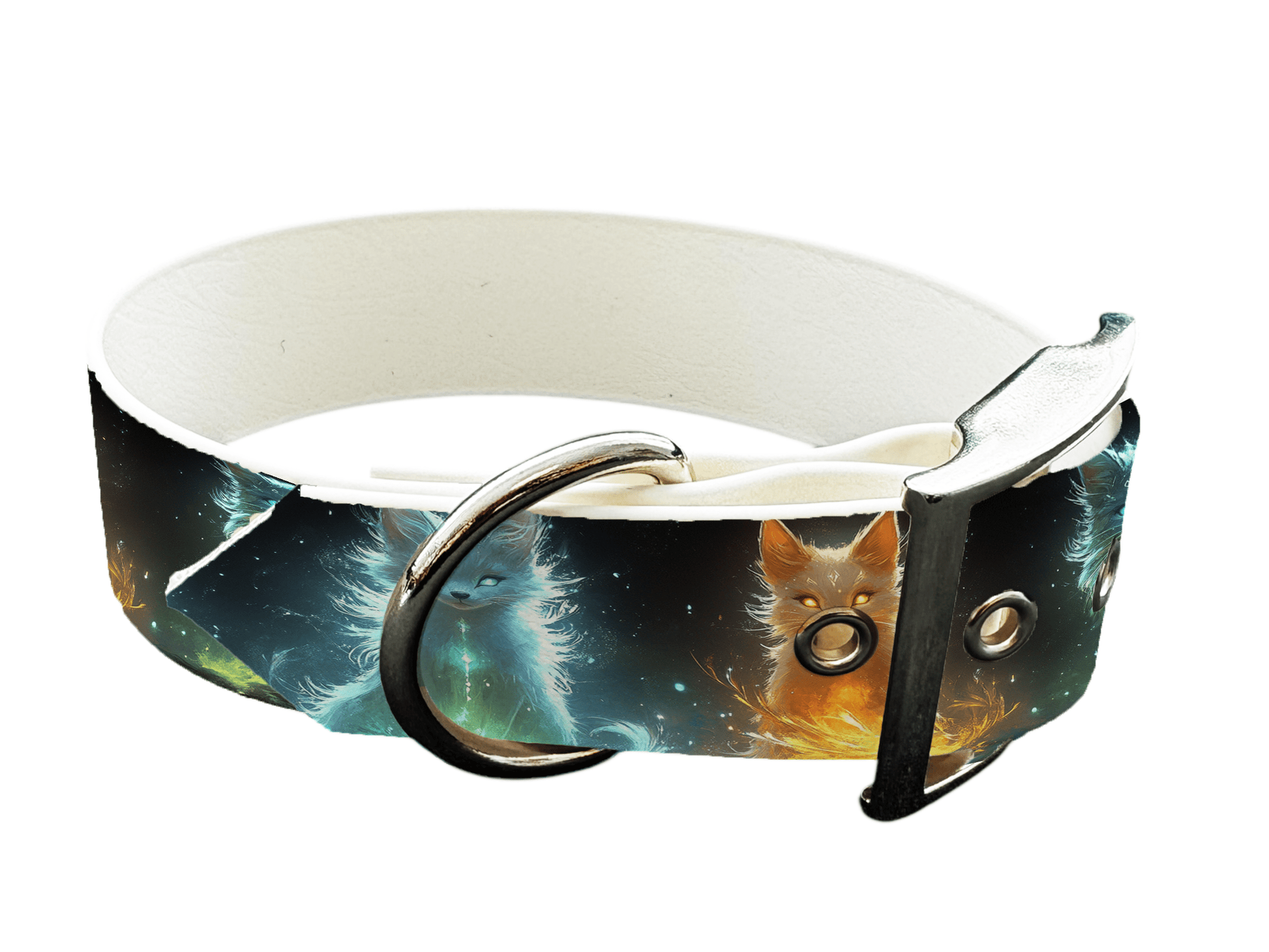 L'atelier du Fourmilier Colliers 196 Collier large pour chien en BioThane® imprimé – Collection animaux sauvages– 38mm