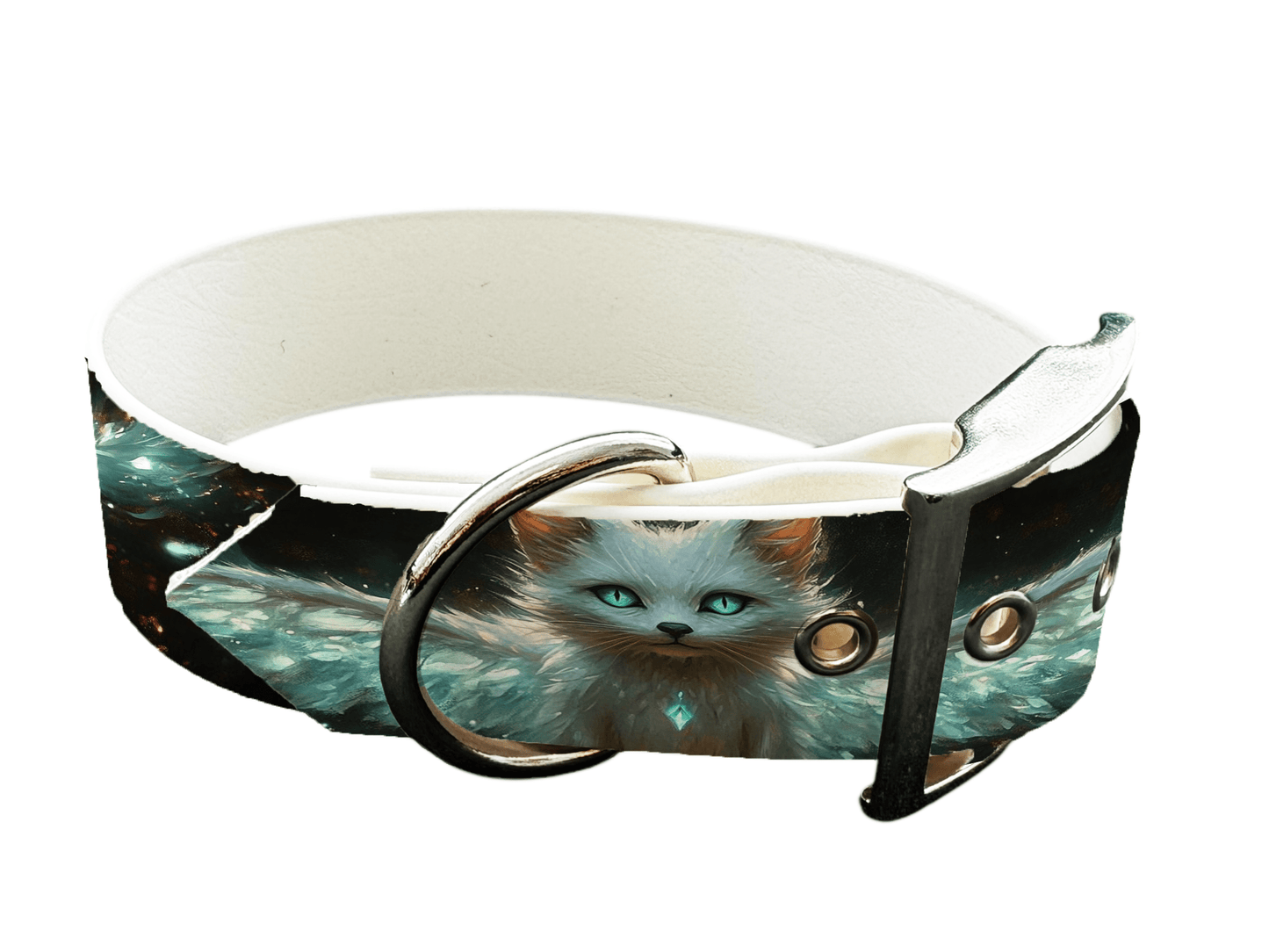 L'atelier du Fourmilier Colliers 198 Collier large pour chien en BioThane® imprimé – Collection monstres et créatures imaginaires– 38mm