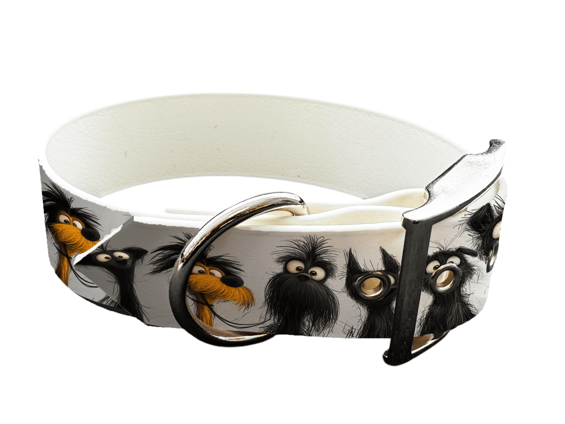 L'atelier du Fourmilier Colliers 200 Collier large pour chien en BioThane® imprimé – Collection chiens– 38mm