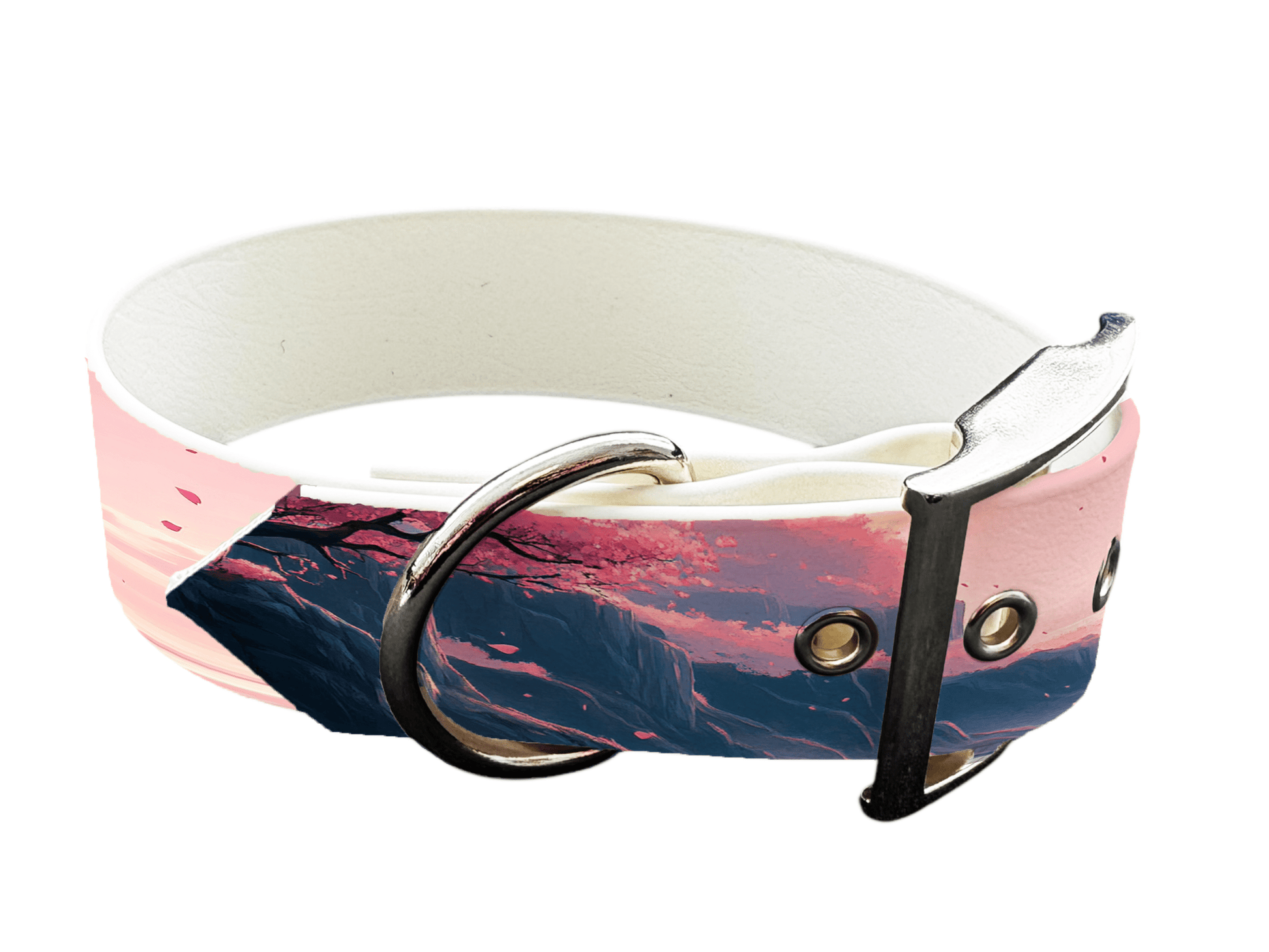 L'atelier du Fourmilier Colliers 206 Collier large pour chien en BioThane® imprimé – Collection paysage– 38mm