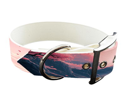 L'atelier du Fourmilier Colliers 206 Collier large pour chien en BioThane® imprimé – Collection paysage– 38mm