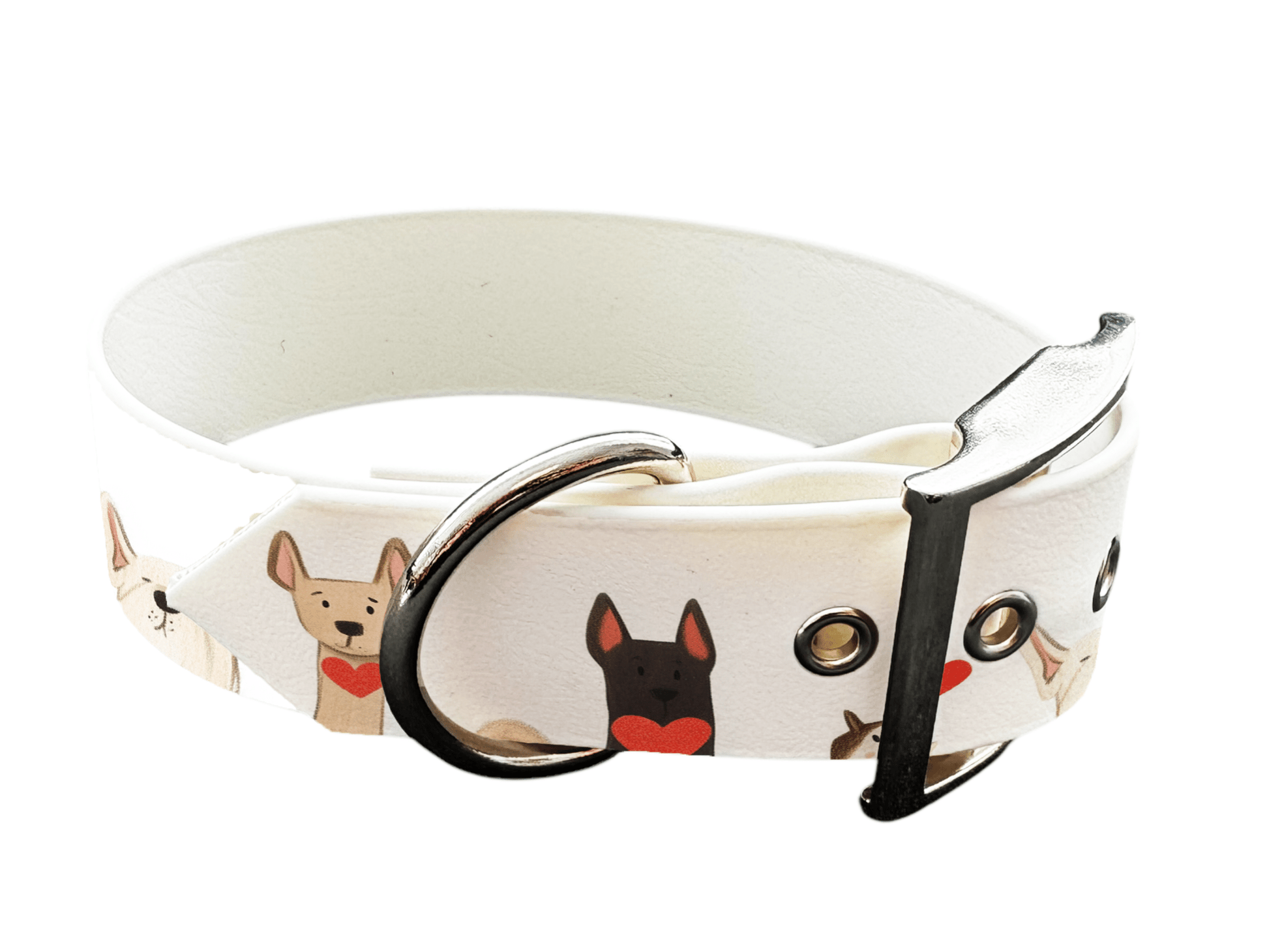 L'atelier du Fourmilier Colliers 212 Collier large pour chien en BioThane® imprimé – Collection chiens– 38mm