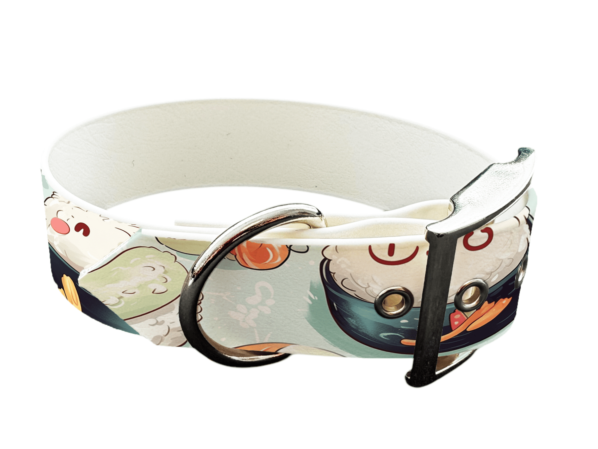 L'atelier du Fourmilier Colliers 216 Collier large pour chien en BioThane® imprimé – Collection gourmandise – 38mm