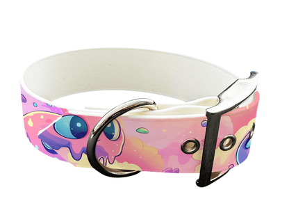L'atelier du Fourmilier Colliers 217 Collier large pour chien en BioThane® imprimé – Collection monstres et créatures imaginaires– 38mm