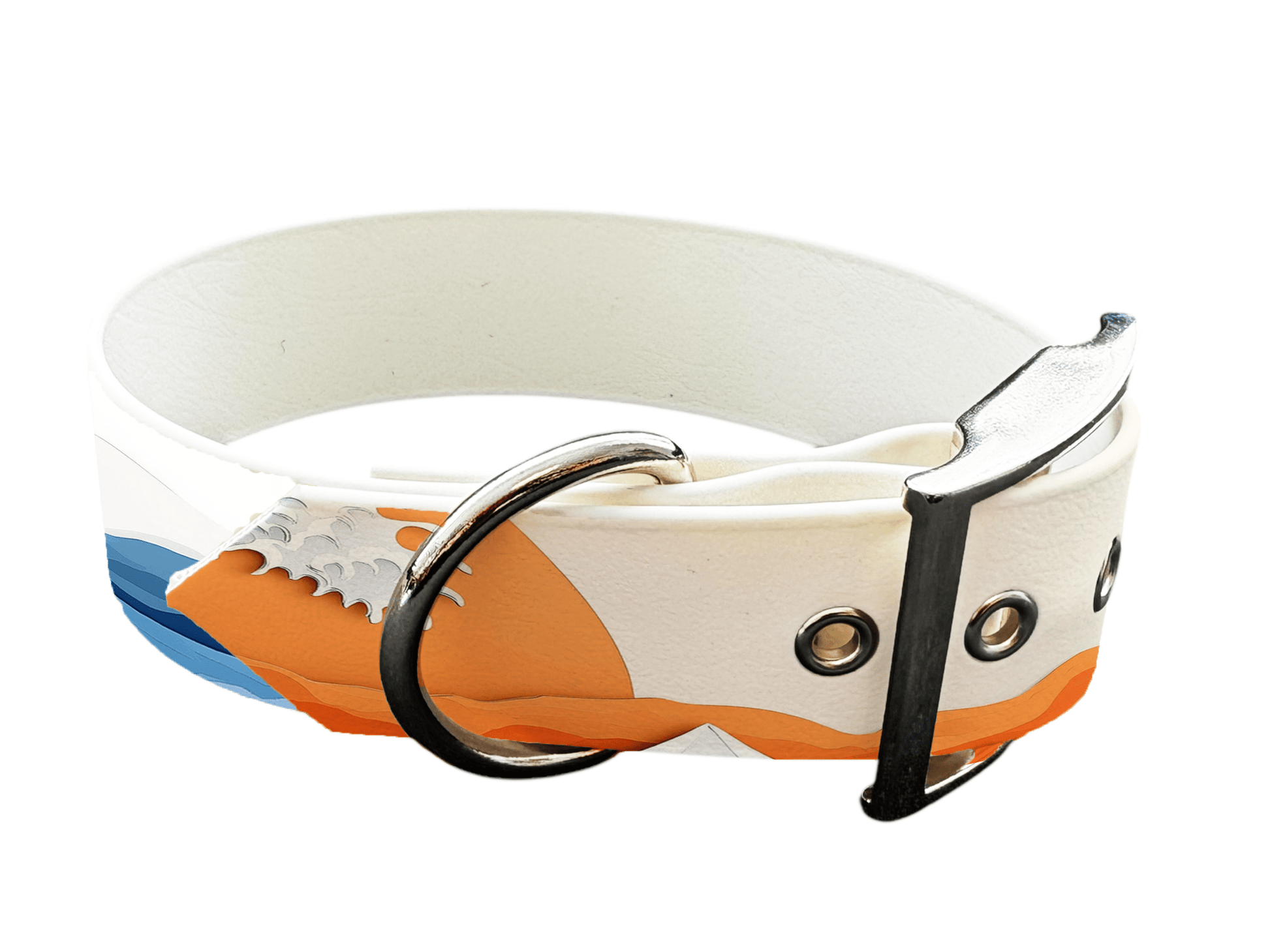 L'atelier du Fourmilier Colliers 219 Collier large pour chien en BioThane® imprimé – Collection paysage– 38mm