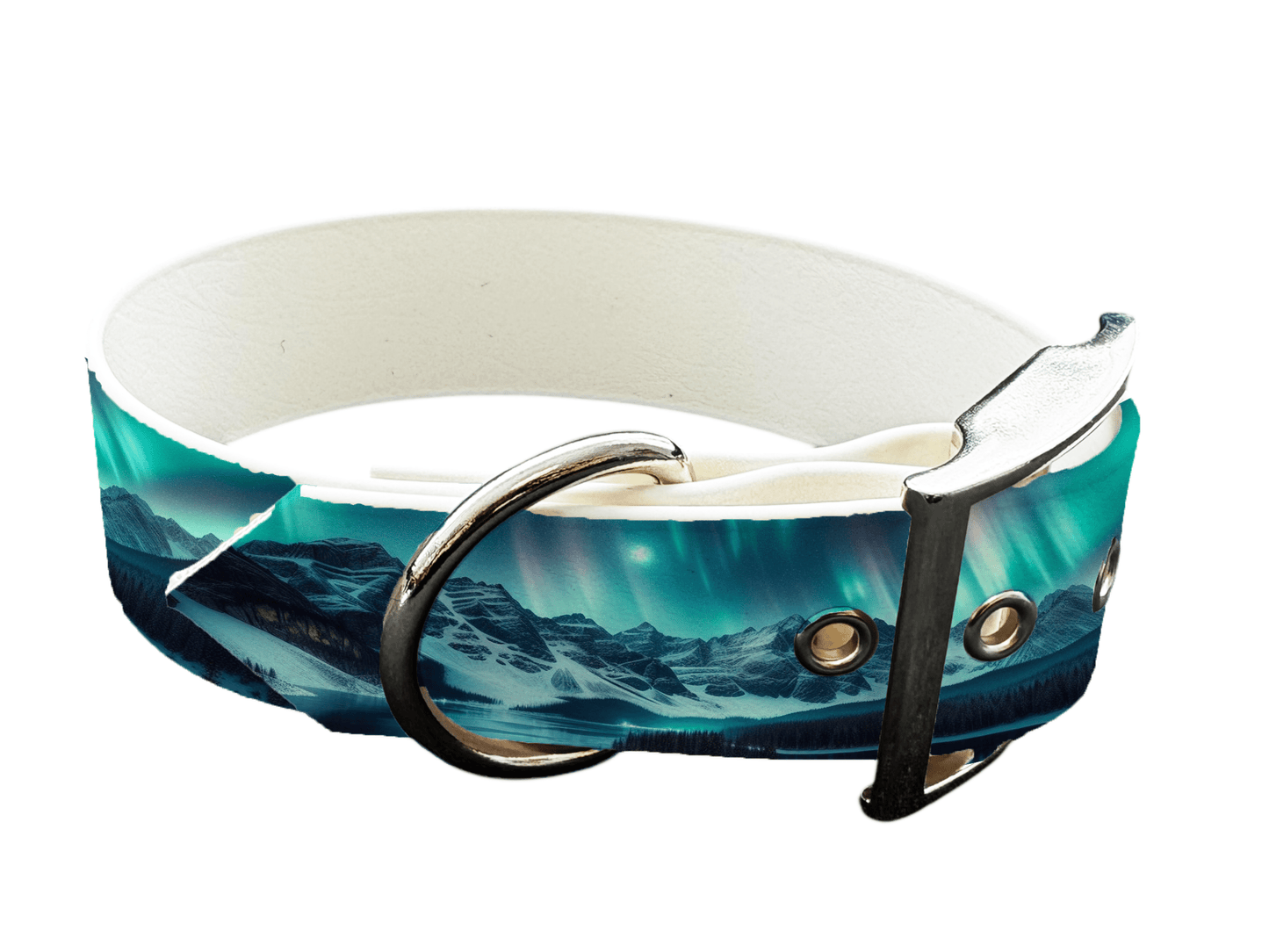 L'atelier du Fourmilier Colliers 22 Collier large pour chien en BioThane® imprimé – Collection paysage– 38mm