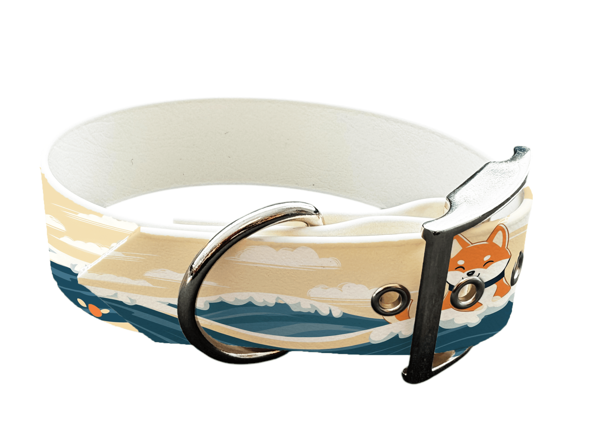 L'atelier du Fourmilier Colliers 222 Collier large pour chien en BioThane® imprimé – Collection chiens– 38mm