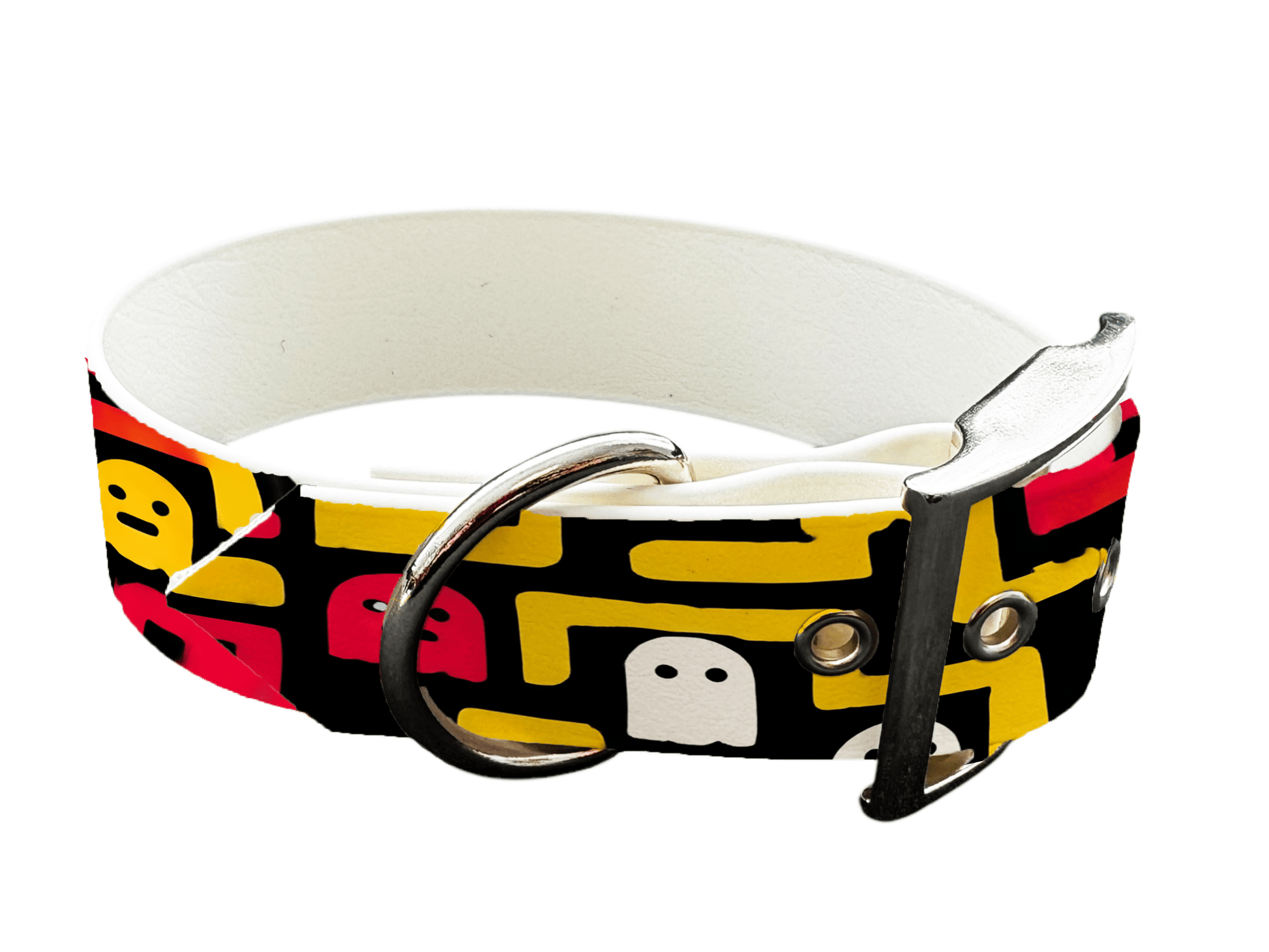 L'atelier du Fourmilier Colliers 241 Collier large pour chien en BioThane® imprimé – Collection pop art– 38