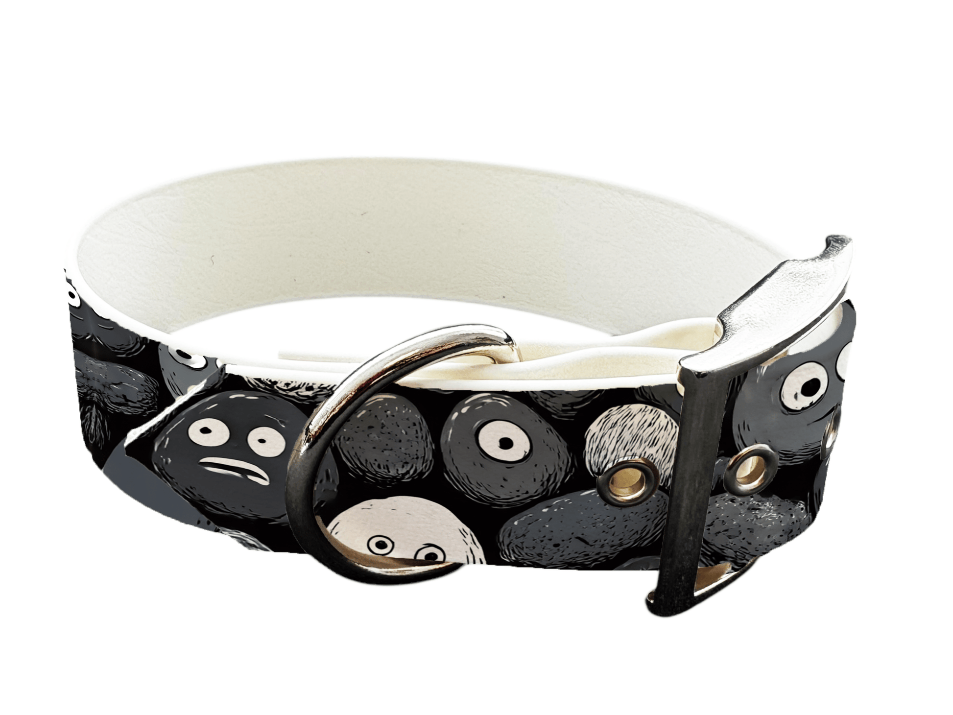 L'atelier du Fourmilier Colliers 244 Collier large pour chien en BioThane® imprimé – Collection pop art– 38