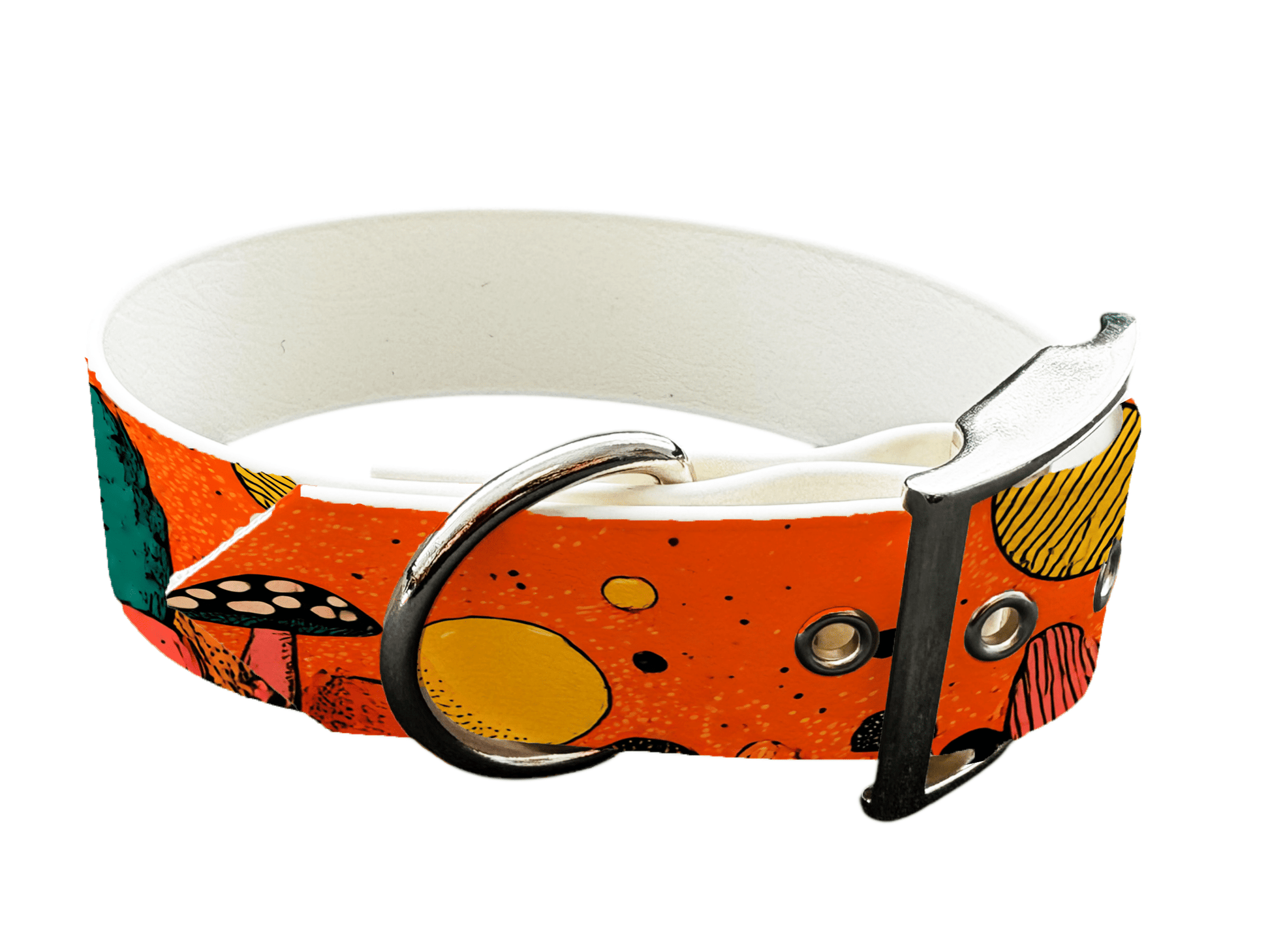 L'atelier du Fourmilier Colliers 245 Collier large pour chien en BioThane® imprimé – Collection paysage– 38mm