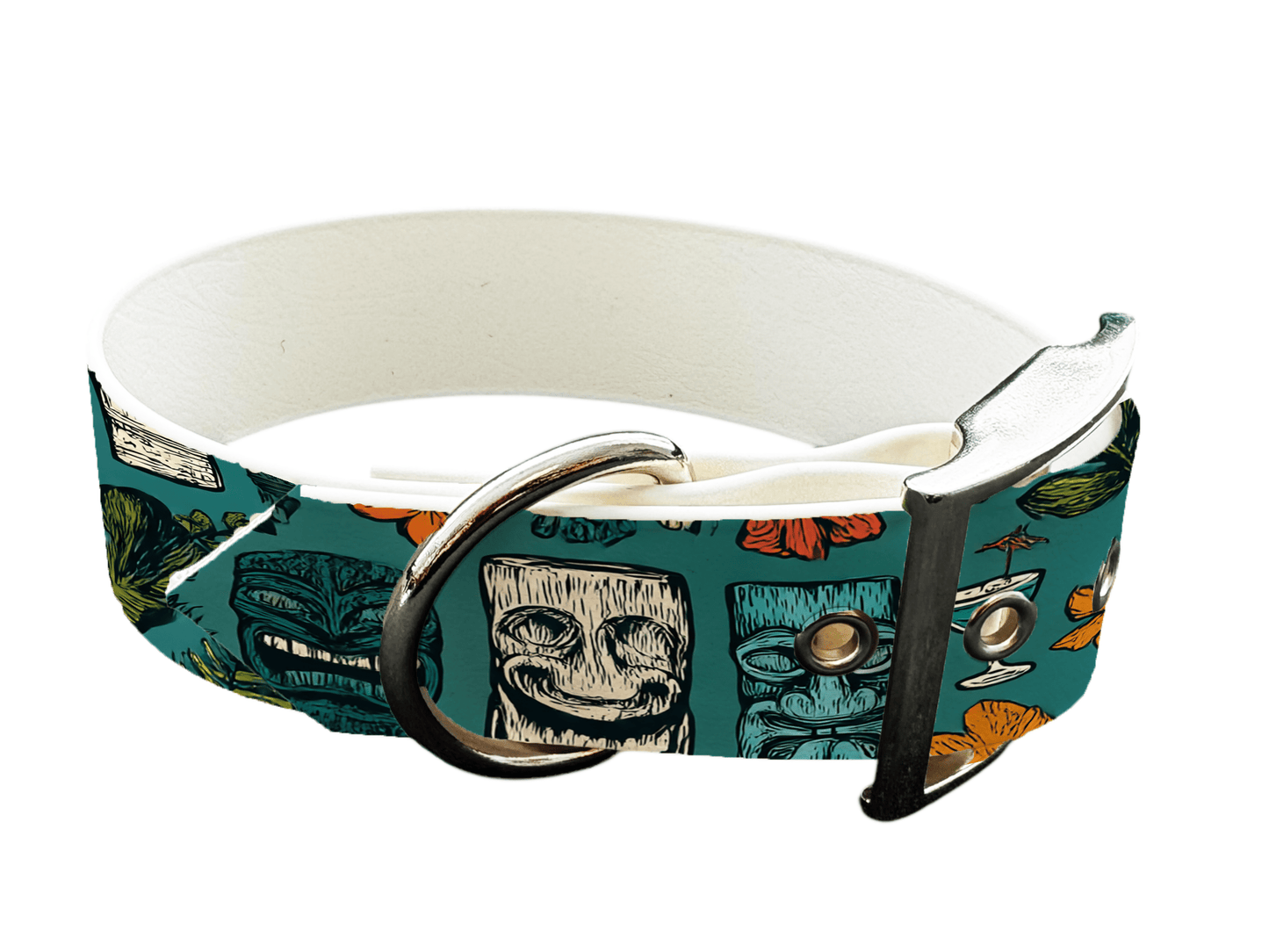 L'atelier du Fourmilier Colliers 246 Collier large pour chien en BioThane® imprimé – Collection Tribal – 38mm