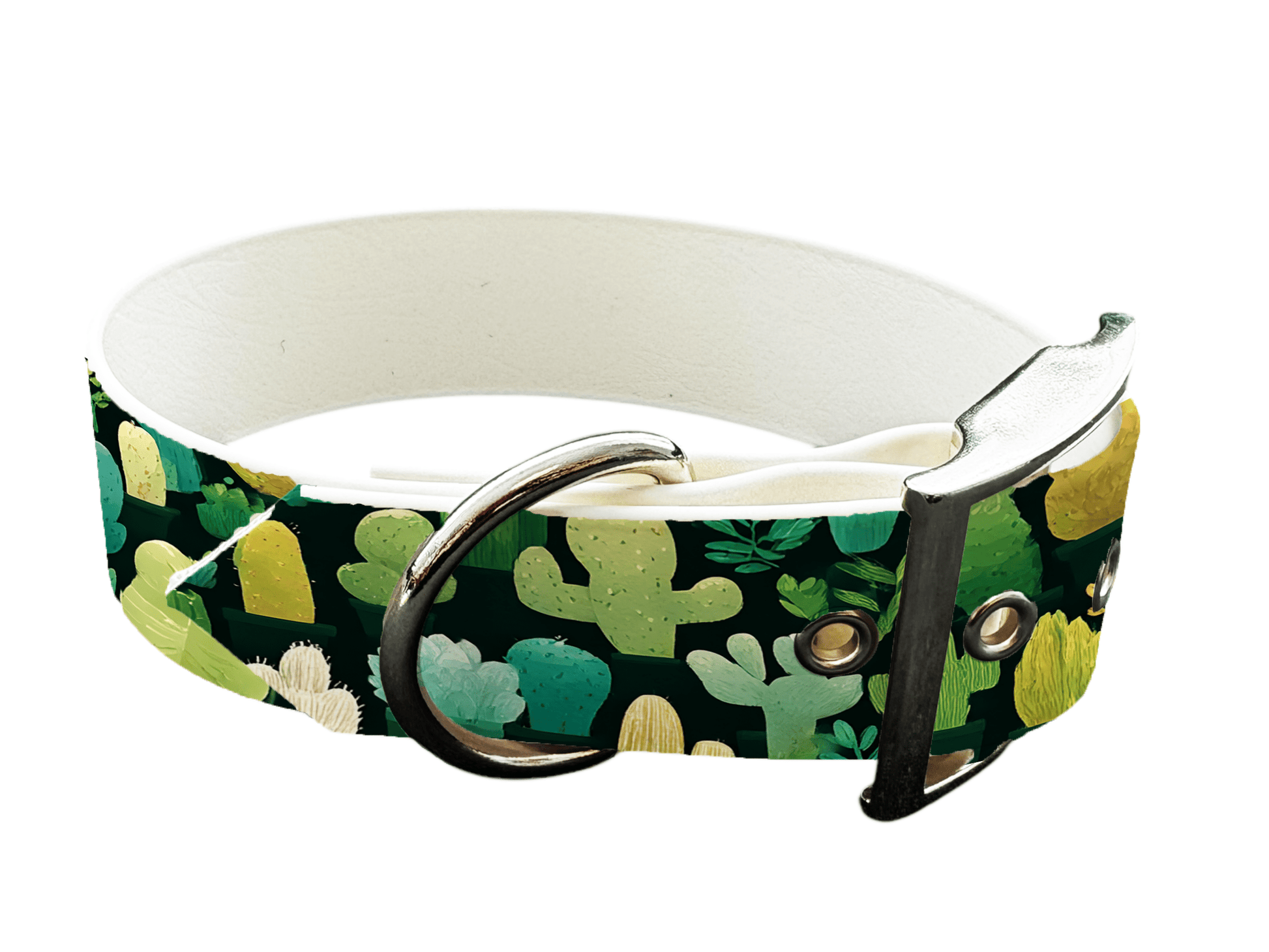 L'atelier du Fourmilier Colliers 250 Collier large pour chien en BioThane® imprimé – Collection plantes et fleurs – 38mm