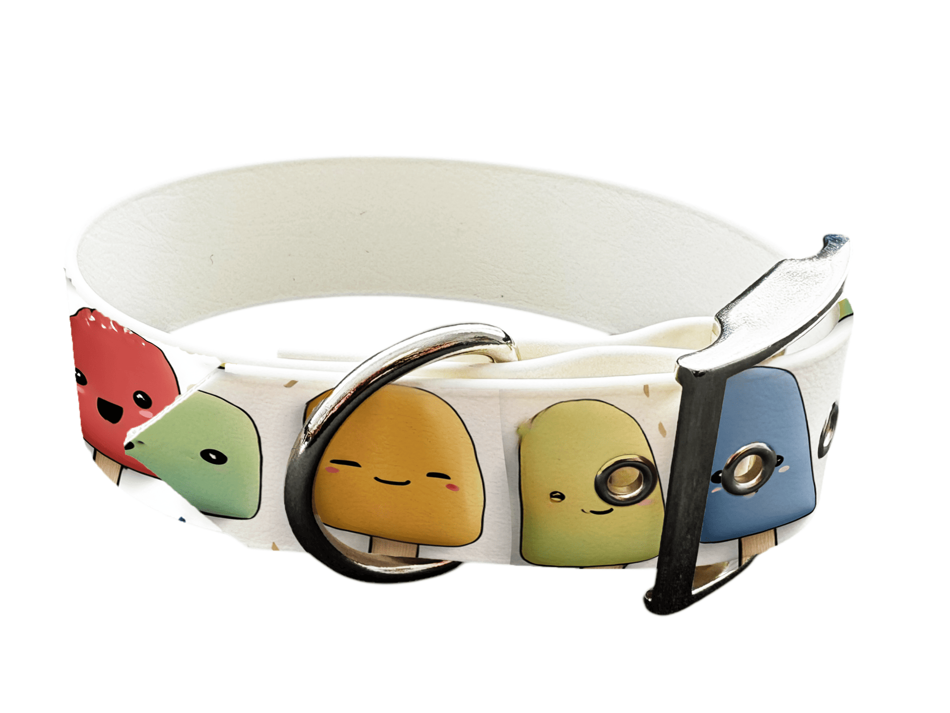 L'atelier du Fourmilier Colliers 253 Collier large pour chien en BioThane® imprimé – Collection gourmandise – 38mm