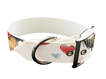 L'atelier du Fourmilier Colliers 254 Collier large pour chien en BioThane® imprimé – Collection chiens– 38mm
