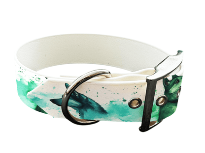 L'atelier du Fourmilier Colliers 255 Collier large pour chien en BioThane® imprimé – Collection chiens– 38mm