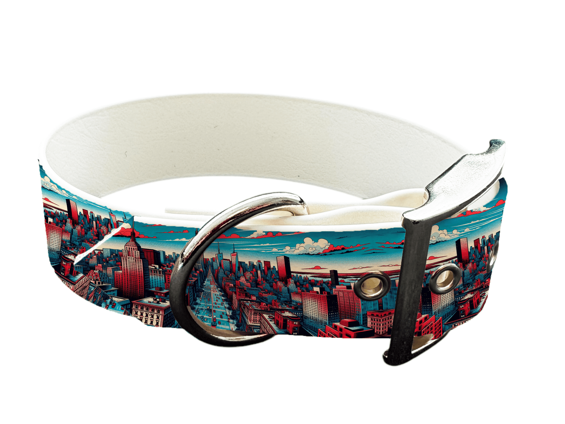 L'atelier du Fourmilier Colliers 256 Collier large pour chien en BioThane® imprimé – Collection pop art– 38