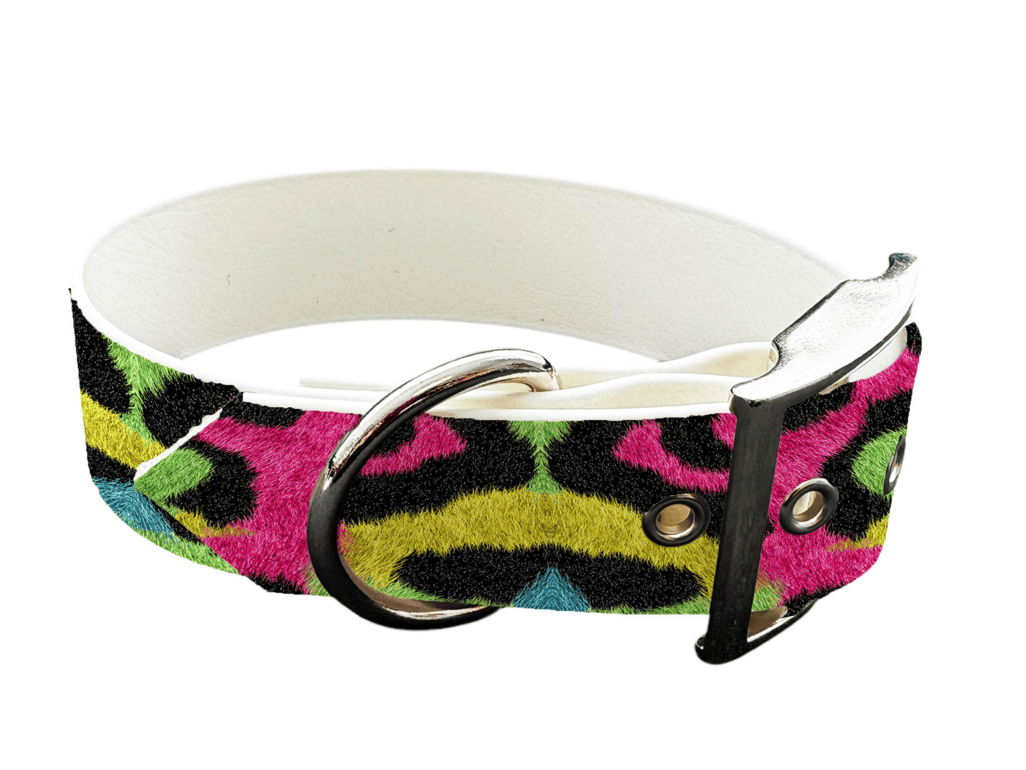 L'atelier du Fourmilier Colliers 259 Collier large pour chien en BioThane® imprimé – Collection fourrures et pelages – 25mm