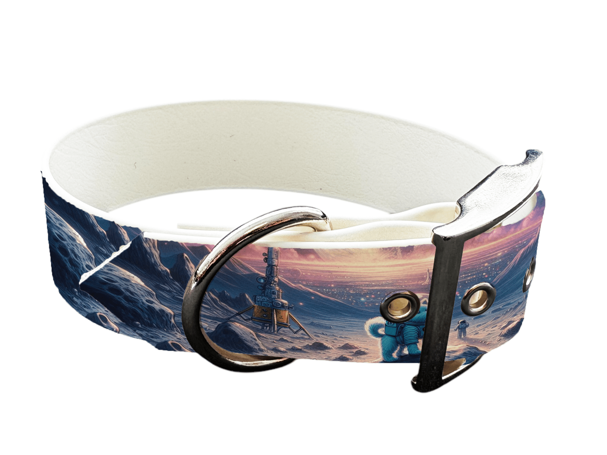 L'atelier du Fourmilier Colliers 26 Collier large pour chien en BioThane® imprimé – Collection chiens– 38mm