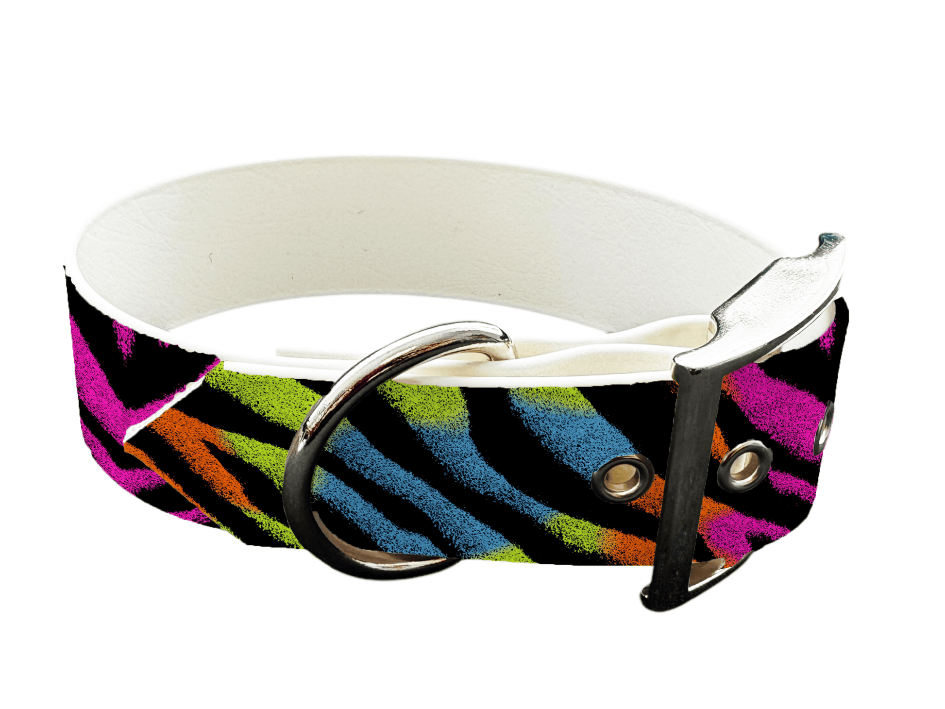 L'atelier du Fourmilier Colliers 261 Collier large pour chien en BioThane® imprimé – Collection fourrures et pelages – 25mm