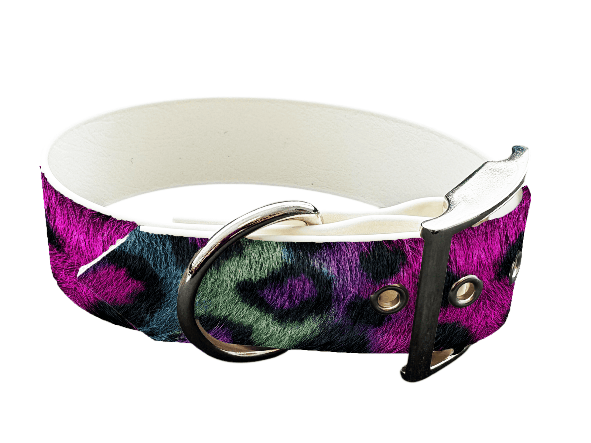 L'atelier du Fourmilier Colliers 263 Collier large pour chien en BioThane® imprimé – Collection fourrures et pelages – 38mm