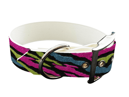 L'atelier du Fourmilier Colliers 265 Collier large pour chien en BioThane® imprimé – Collection fourrures et pelages – 25mm