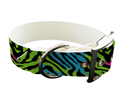 L'atelier du Fourmilier Colliers 268 Collier large pour chien en BioThane® imprimé – Collection fourrures et pelages – 25mm