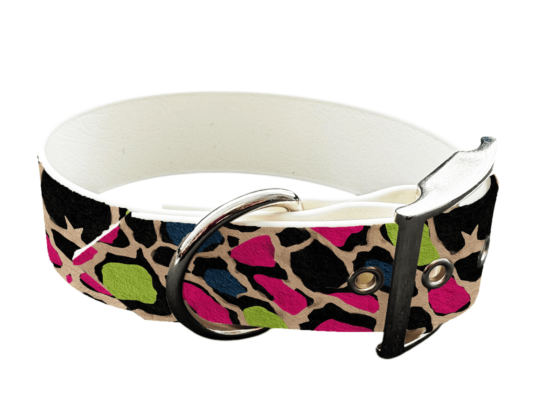 L'atelier du Fourmilier Colliers 270 Collier large pour chien en BioThane® imprimé – Collection fourrures et pelages – 25mm