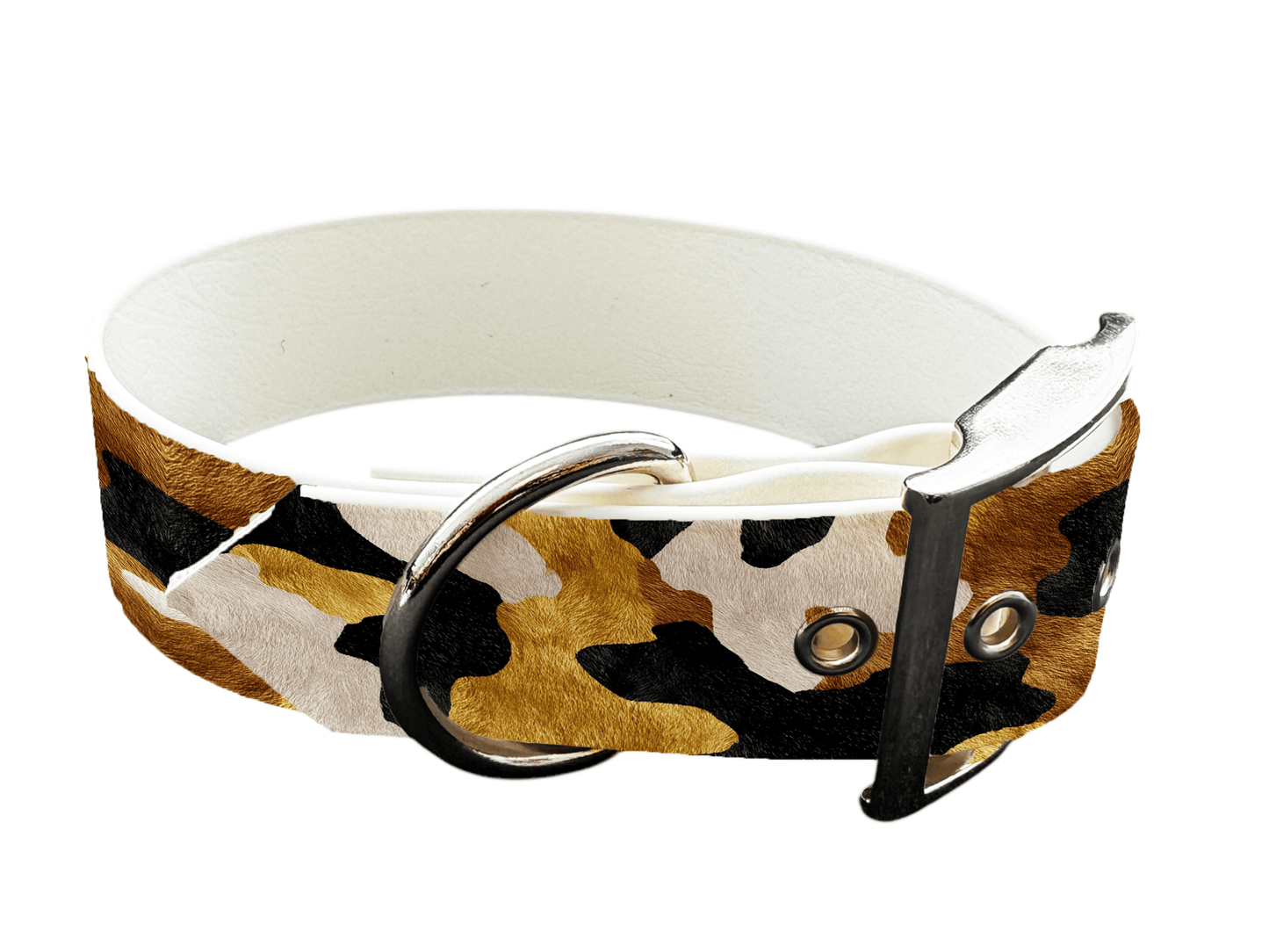 L'atelier du Fourmilier Colliers 271 Collier large pour chien en BioThane® imprimé – Collection fourrures et pelages – 25mm